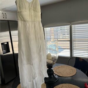 Iz Byer white Strapless Maxi Dress